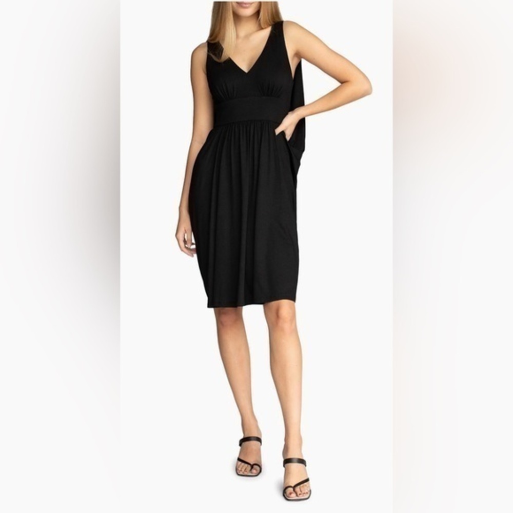 Trina Turk Elegant Black Sleeveless Midi Dress